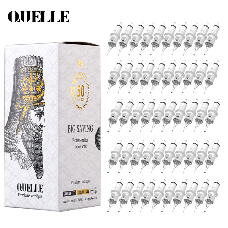 Merit Beauty Makeup - QUELLE 50PCS Disposable เข็มสักปราศจากเชื้อ RL/RLT (0.30