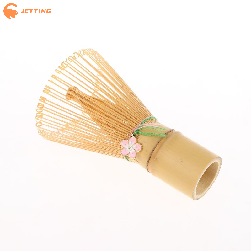 Blush Brush Kabuki - แปรงตีชาเขียวมัทฉะแบบญี่ปุ่น ทำจากไม้ไผ่ พร้อมจี้รูปดอกซากุระ อุปกรณ์ชงชาสำหรับครัว