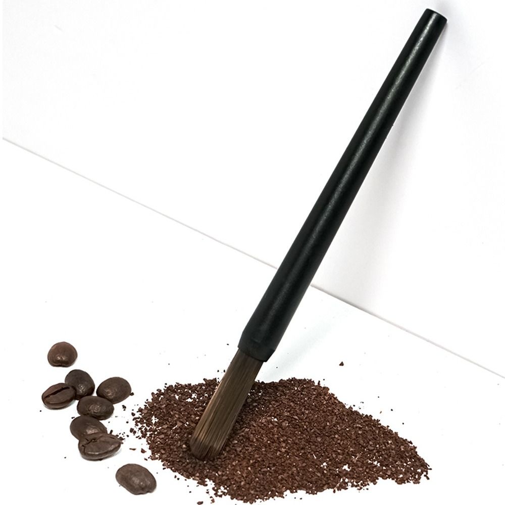 Blush Brush Kabuki - ขนแปรงแข็งทำความสะอาดผงกาแฟด้ามพลาสติกกันลื่นทนทานแปรง penggiling Kopi แปรงเครื่องชงกาแฟสำหรับคาเฟ่