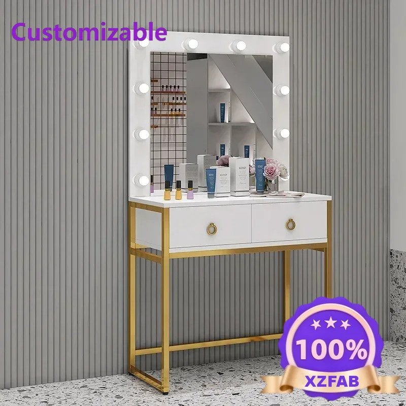 Beauty Makeup Sale - โต๊ะเครื่องแป้งพร้อมกระจกและโคมไฟในตัว รุ่น Factory Direct 2026 สำหรับร้านเสริมสวย