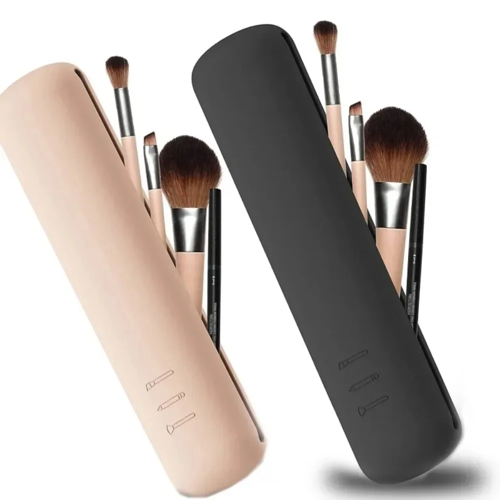 Beauty Makeup Bag - Travel แปรงแต่งหน้าซิลิโคนแปรงเครื่องสําอางกระเป๋าแต่งหน้าฟองน้ําแบบพกพากันน้ําแต่งหน้าเครื่องมือสําหรับผู้หญิงหญิง
