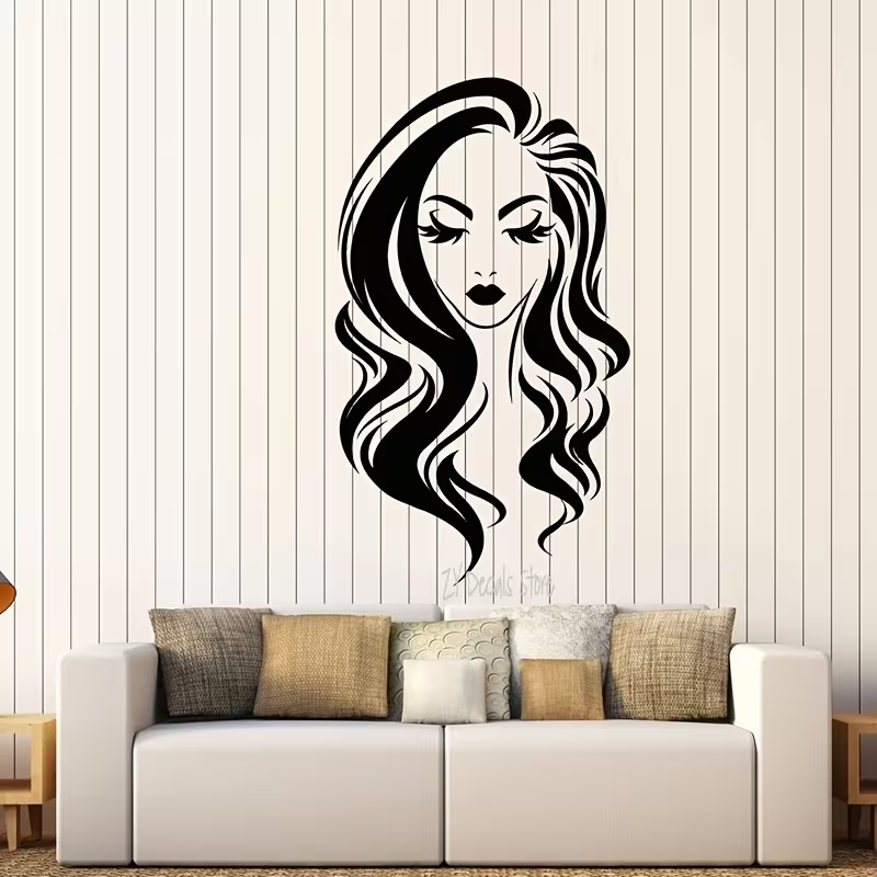 สติ๊กเกอร์ติดผนังร้านเสริมสวย  - Beauty Makeup Wallpaper บทวิจารณ์และราคา