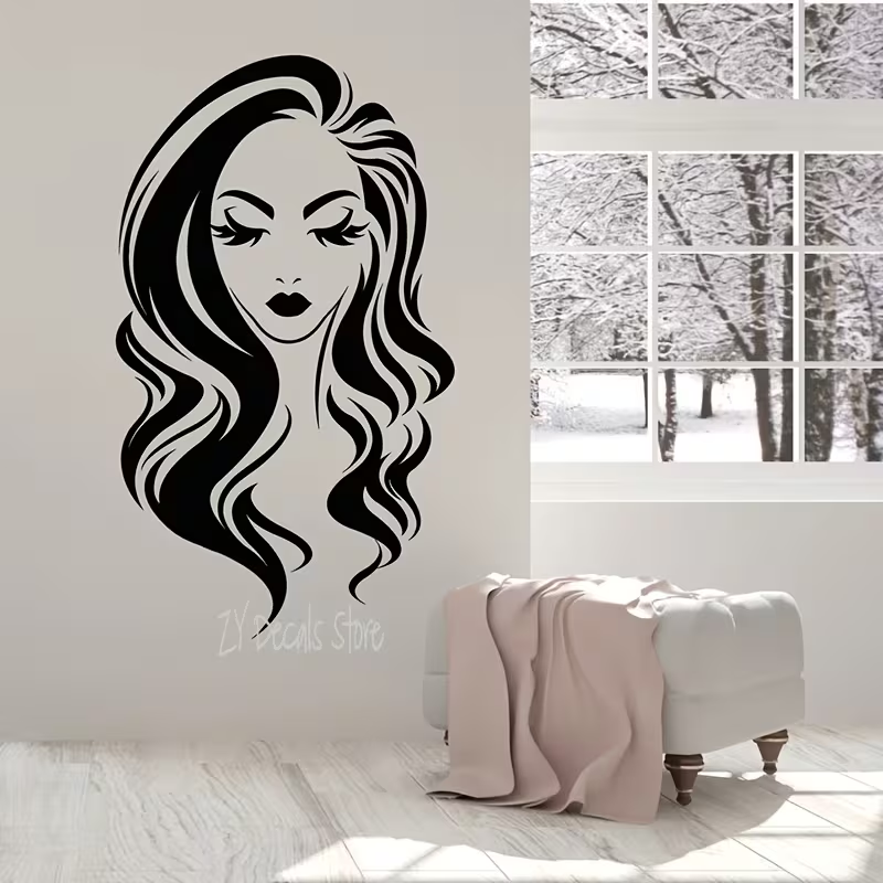 สติ๊กเกอร์ติดผนังร้านเสริมสวย  - Beauty Makeup Wallpaper บทวิจารณ์และราคา