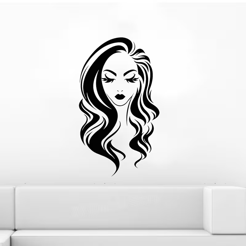 สติ๊กเกอร์ติดผนังร้านเสริมสวย  - Beauty Makeup Wallpaper บทวิจารณ์และราคา