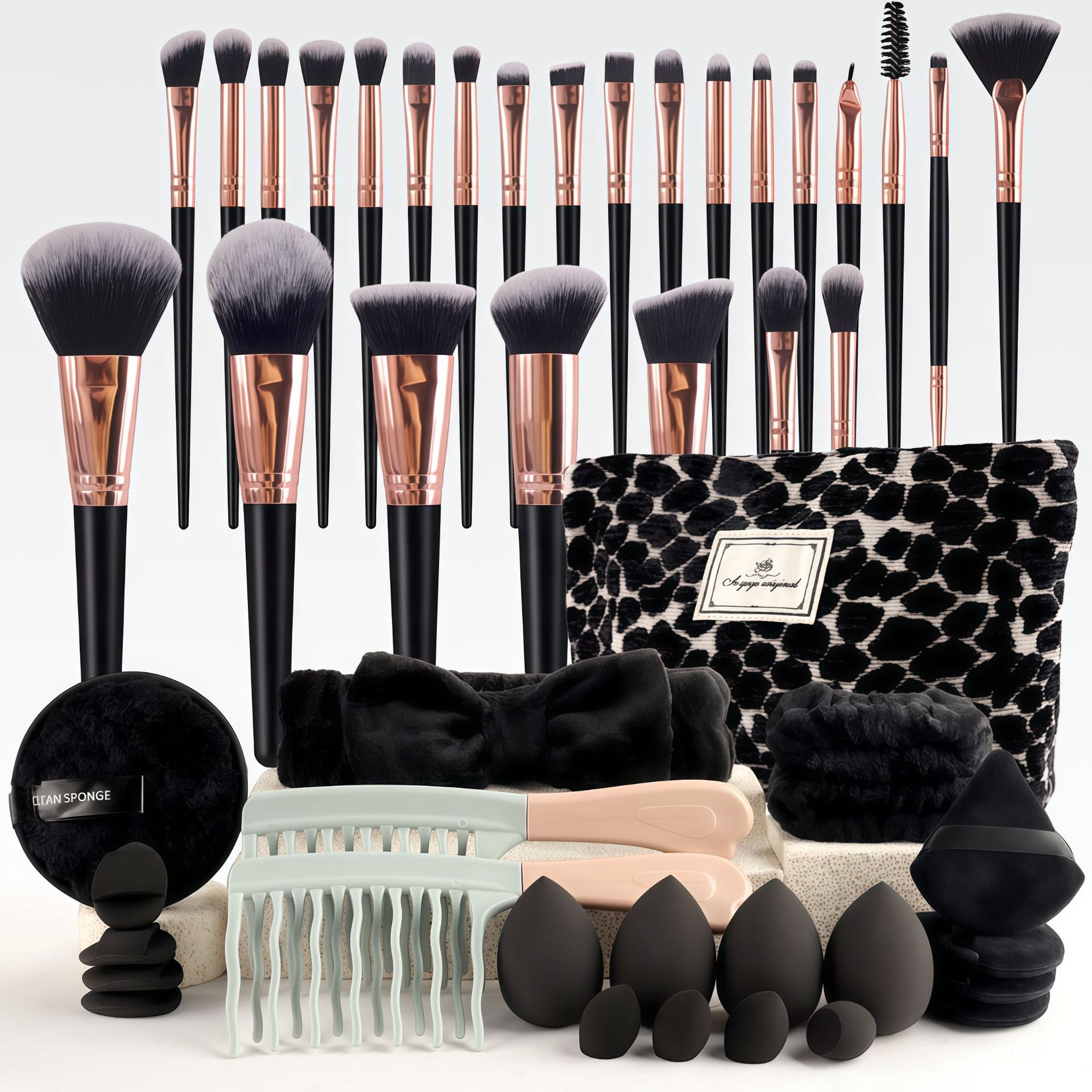 ชุดแปรงแต่งหน้าสไตล์หรูหรา ชุด - Beauty Makeup Bag บทวิจารณ์และราคา