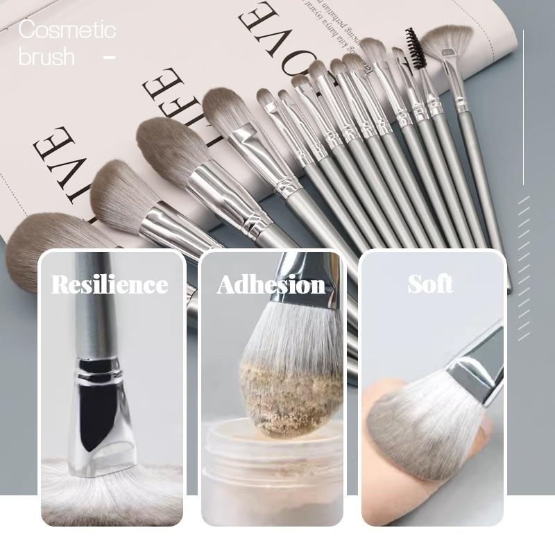 ชุดแปรงแต่งหน้า 14 ชิ้น สีเทาเ - Merit Beauty Makeup บทวิจารณ์และราคา