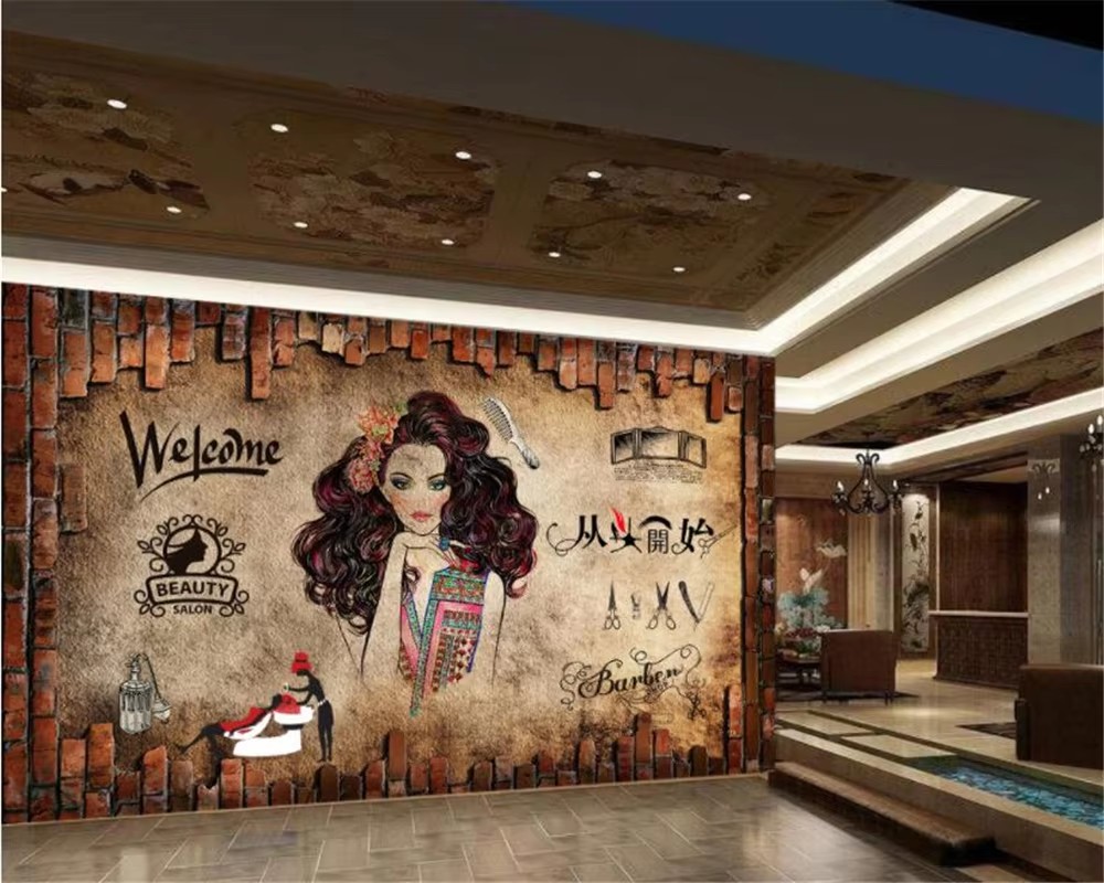 วอลเปเปอร์ติดผนังลายภาพวาดแบบก - Beauty Makeup Wallpaper บทวิจารณ์และราคา