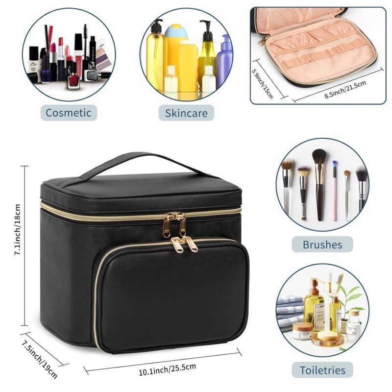กระเป๋าเครื่องสำอางกันน้ำขนาดใ - Beauty Makeup Bag บทวิจารณ์และราคา