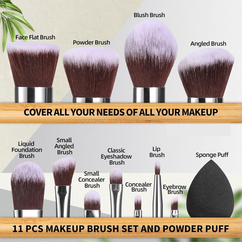 BS-MALL ชุดแปรงแต่งหน้า 11 ชิ้ - Blush Brush Kabuki บทวิจารณ์และราคา