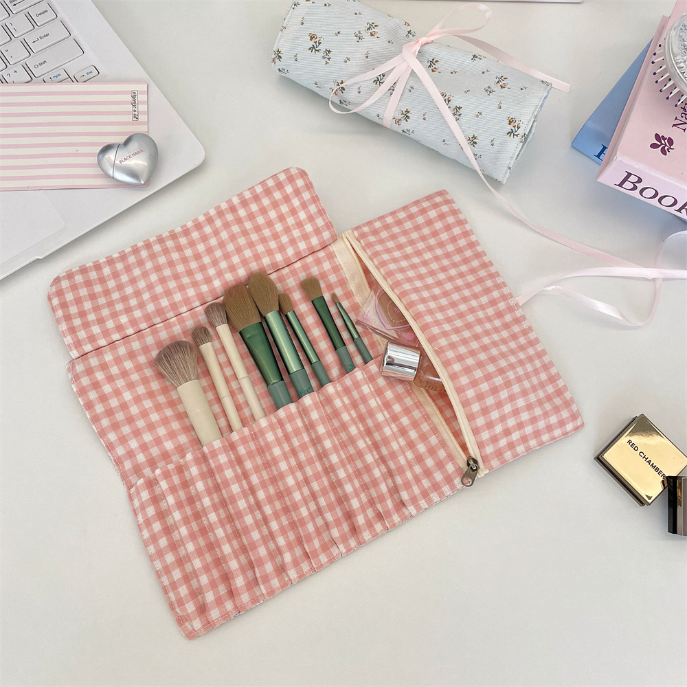 กระเป๋าเก็บแปรงแต่งหน้าลายดอกไ - Beauty Makeup Bag บทวิจารณ์และราคา