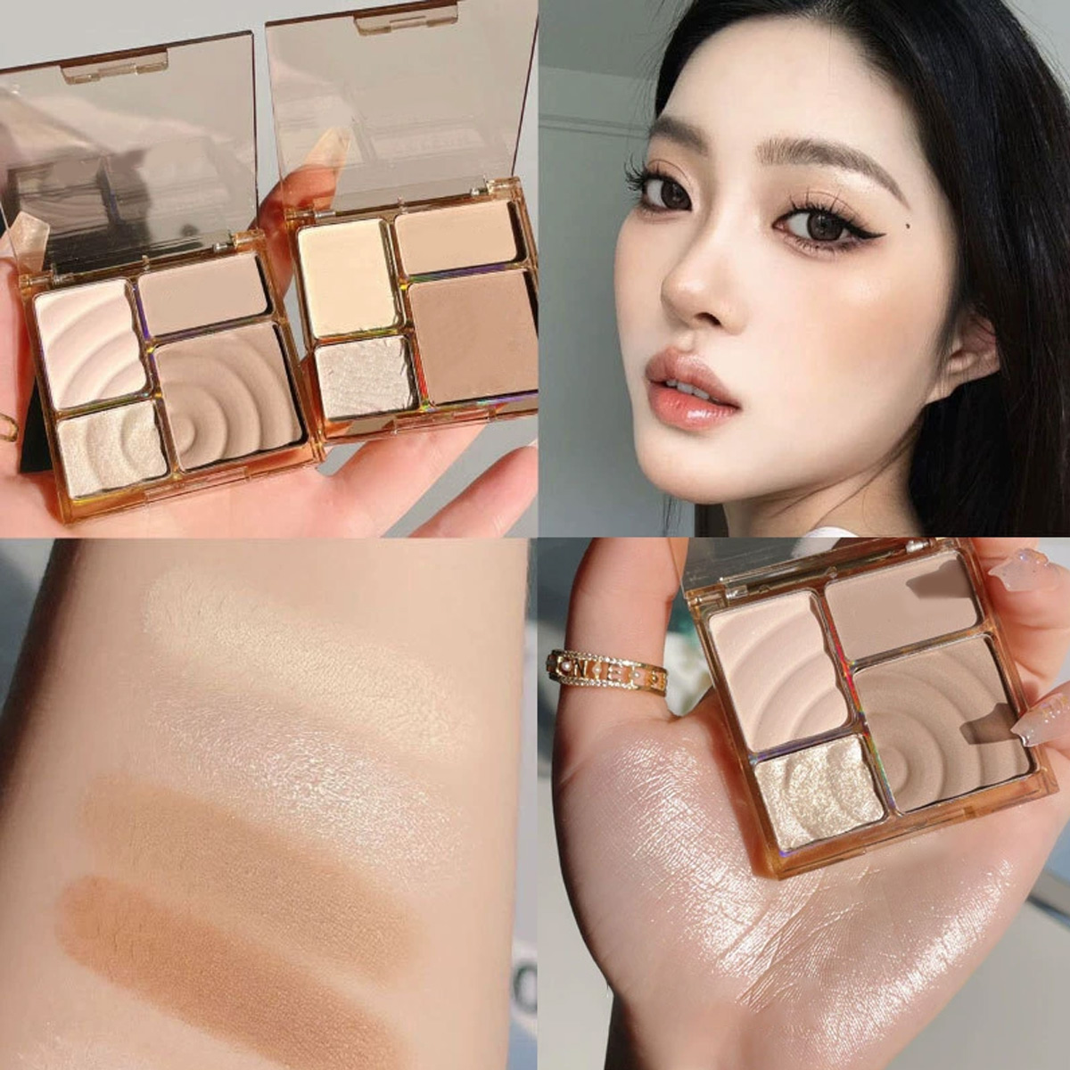 สี่สี High Gloss One Disc Matt - Merit Beauty Makeup บทวิจารณ์และราคา