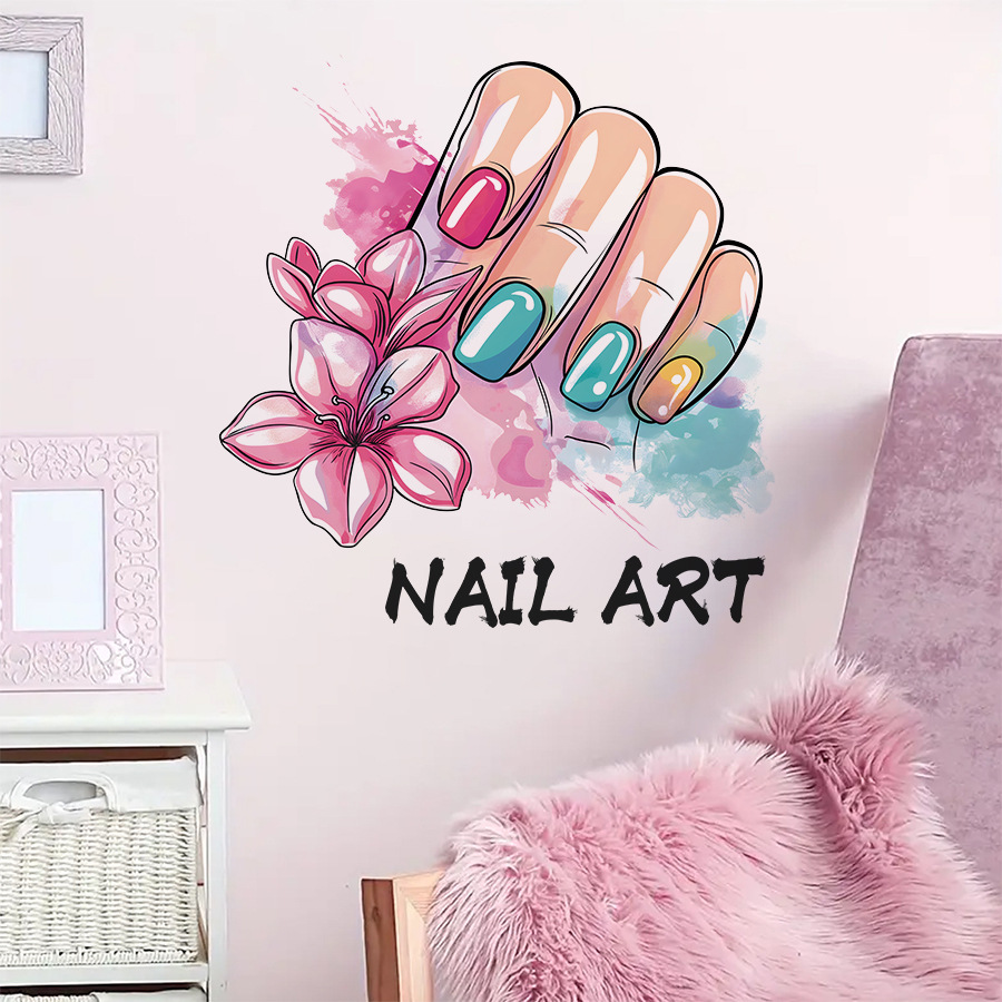 สติกเกอร์ตกแต่งเล็บสีสันสดใสสำ - Beauty Makeup Wallpaper บทวิจารณ์และราคา