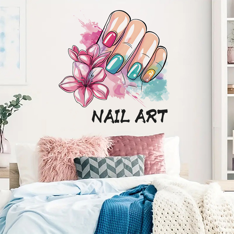 สติกเกอร์ตกแต่งเล็บสีสันสดใสสำ - Beauty Makeup Wallpaper บทวิจารณ์และราคา