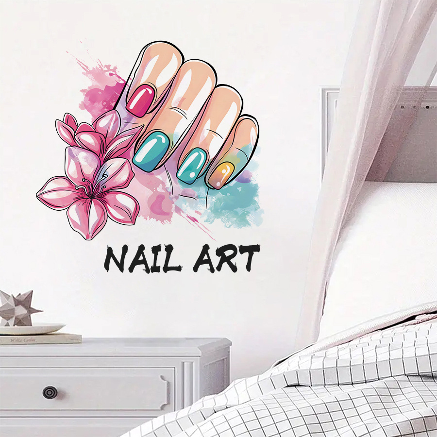 สติกเกอร์ตกแต่งเล็บสีสันสดใสสำ - Beauty Makeup Wallpaper บทวิจารณ์และราคา