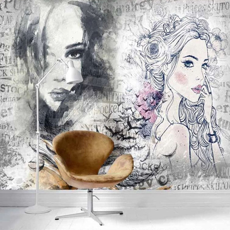 ภาพจิตรกรรมฝาผนัง 3 มิติ แบบกำ - Beauty Makeup Wallpaper บทวิจารณ์และราคา