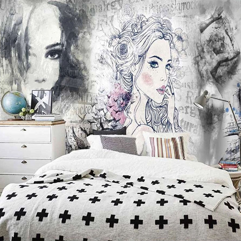 ภาพจิตรกรรมฝาผนัง 3 มิติ แบบกำ - Beauty Makeup Wallpaper บทวิจารณ์และราคา