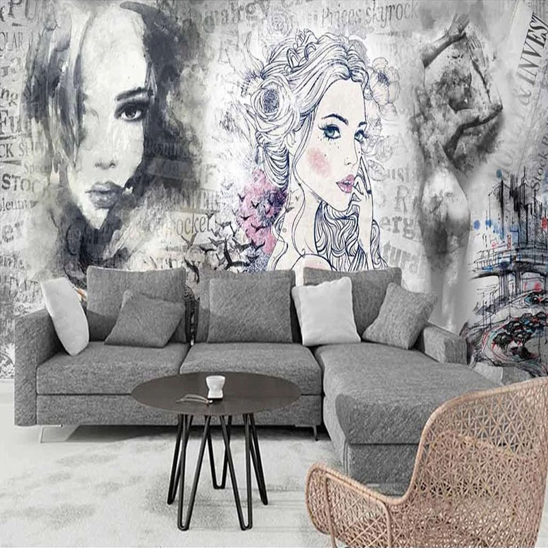 ภาพจิตรกรรมฝาผนัง 3 มิติ แบบกำ - Beauty Makeup Wallpaper บทวิจารณ์และราคา