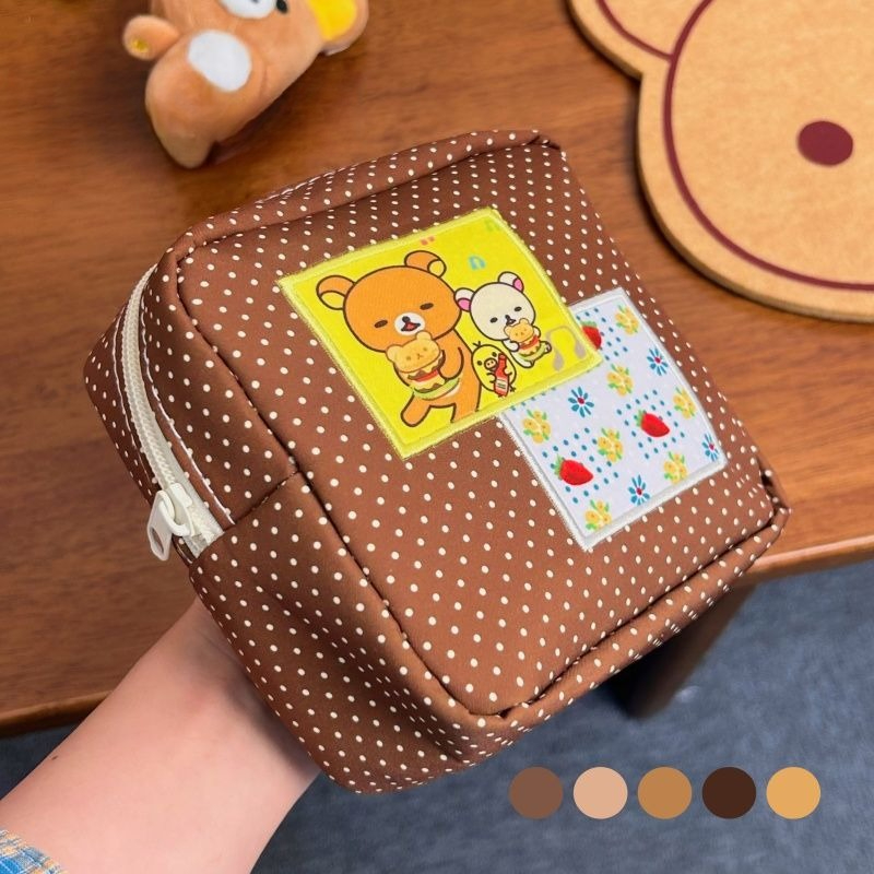 กระเป๋าเครื่องสำอางลายจุดสีน้ำ - Beauty Makeup Bag บทวิจารณ์และราคา