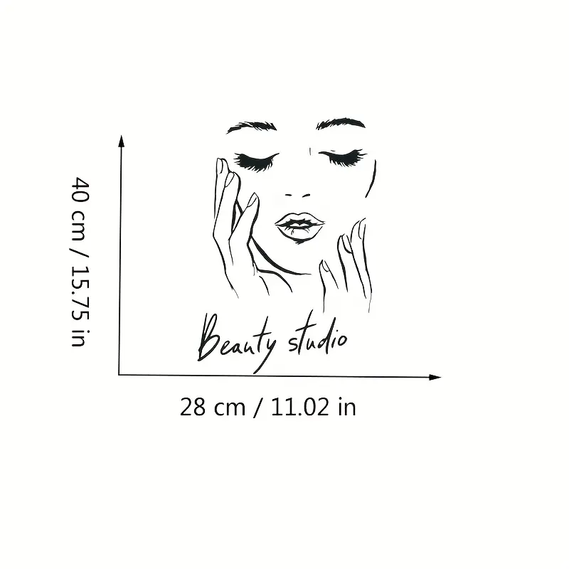 สติ๊กเกอร์ติดผนังลายใบหน้าผู้ห - Beauty Makeup Wallpaper บทวิจารณ์และราคา