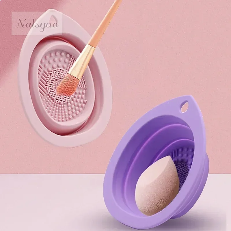 กล่องซิลิโคนพับได้สำหรับทำความ - Beauty Makeup Tools Use บทวิจารณ์และราคา