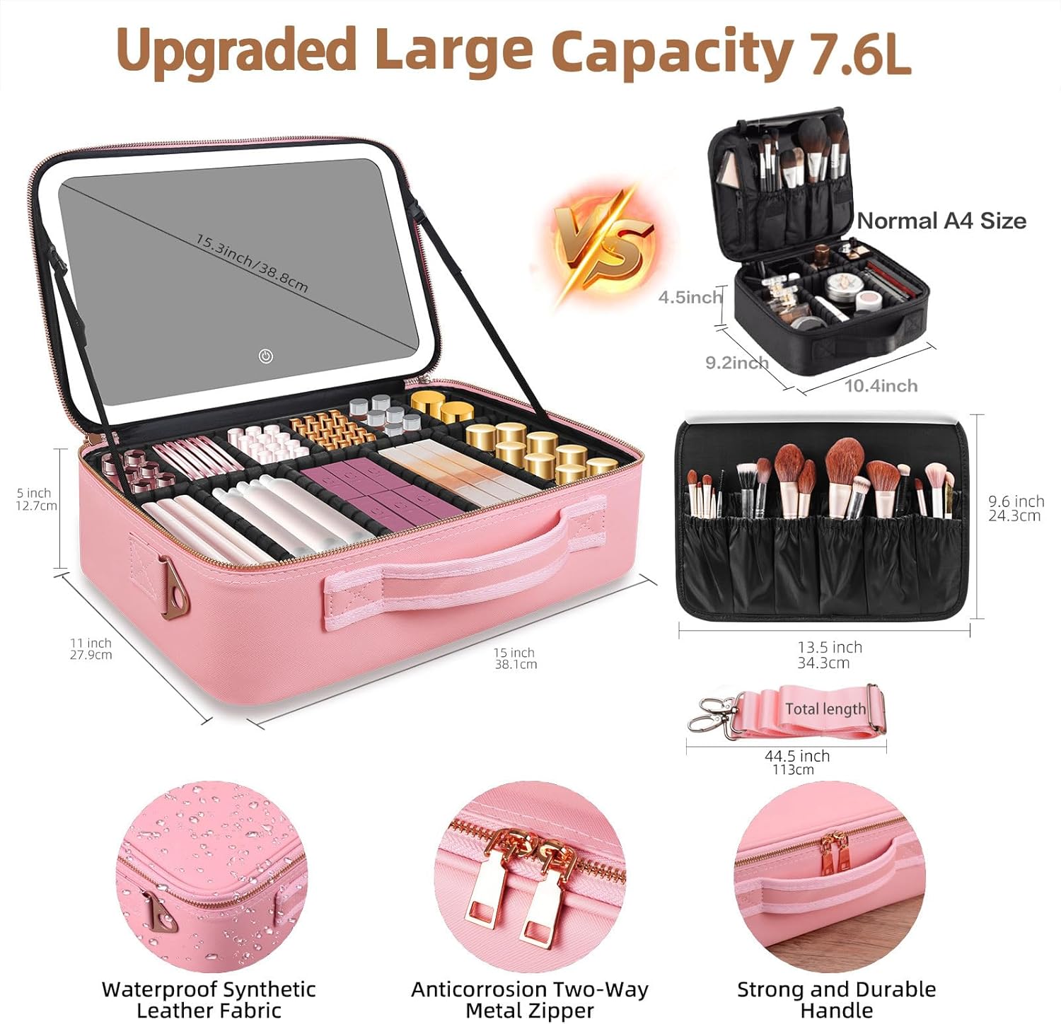 กระเป๋าเครื่องสำอางขนาดใหญ่ 15 - Beauty Makeup Bag บทวิจารณ์และราคา